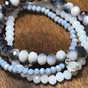 Set of 3 Lizas Faceted Czech Crystal Bracelets New